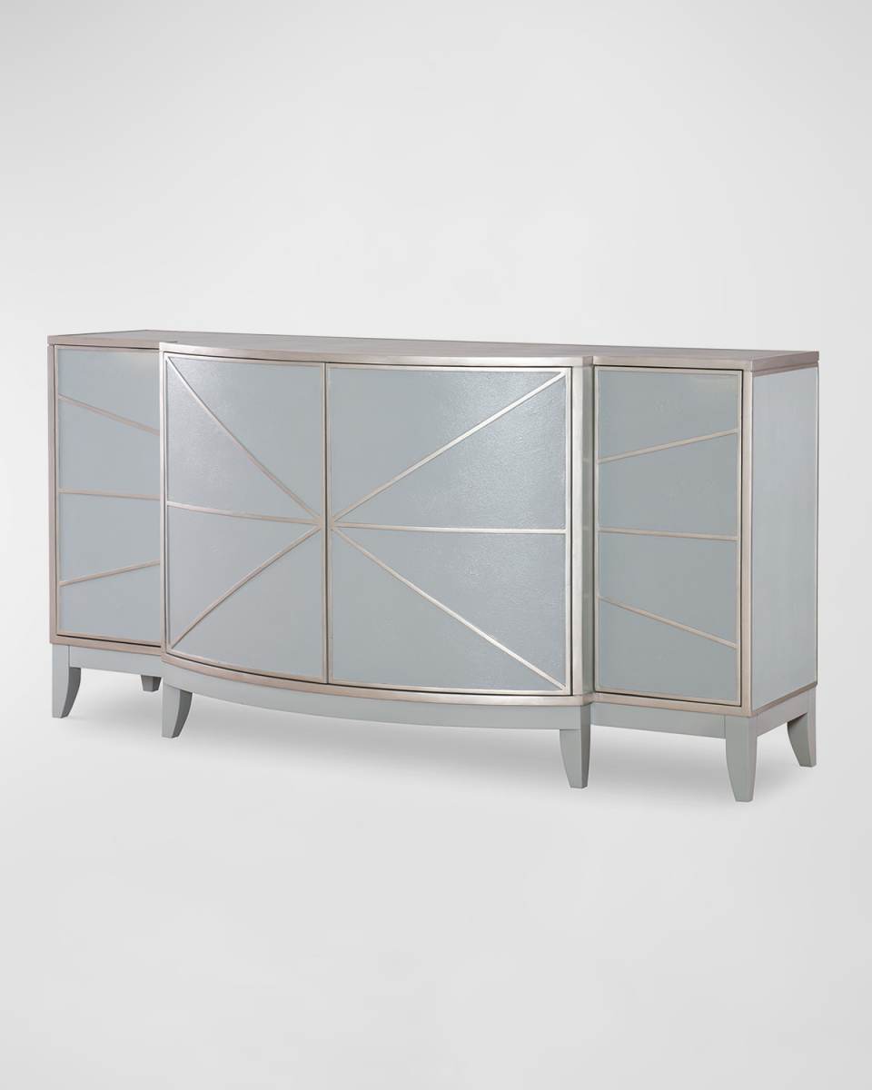 Starburst Faux Shagreen Credenza
