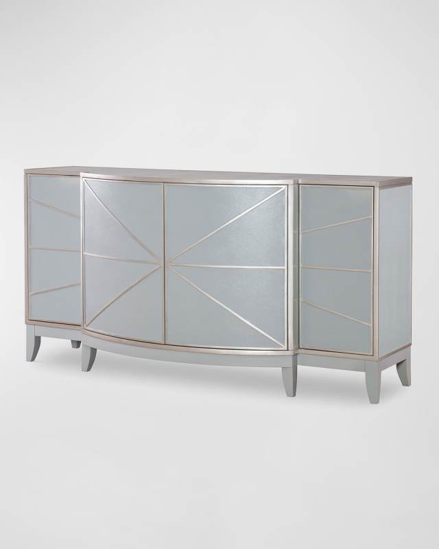 Starburst Faux Shagreen Credenza