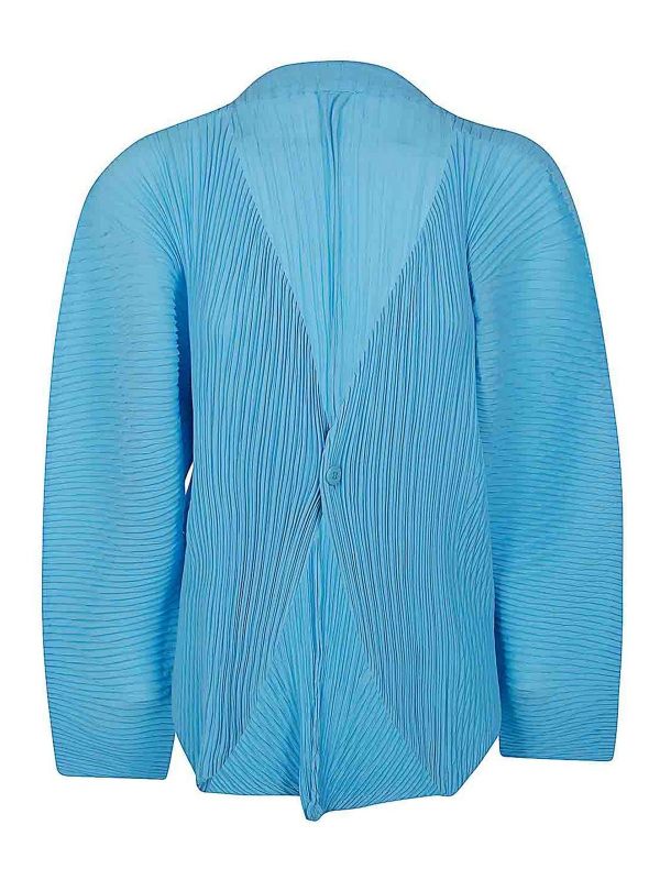 Pleats Please Issey Miyake Cardigan - Bleu