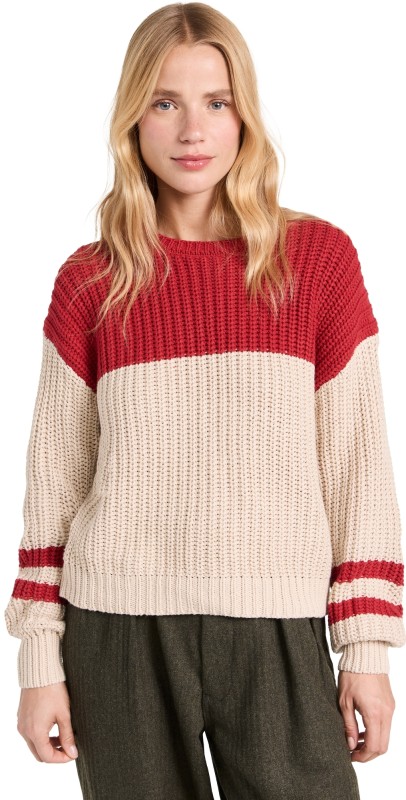 Z Supply Lyndon Sweater Oat/Chili Pepper
