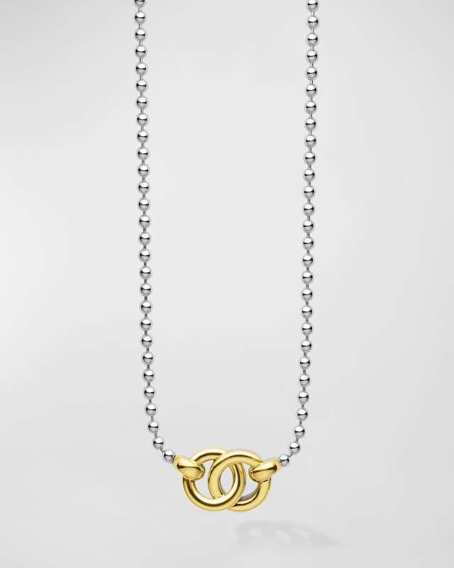 Signature Caviar Interlocking Pendant Necklace