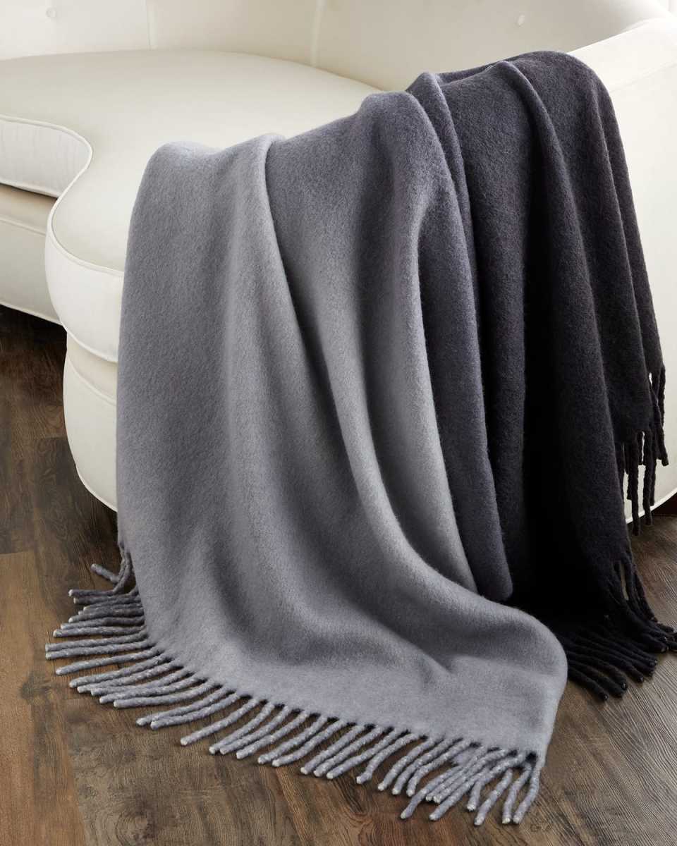 Brushed Alpaca-Blend Throw Blanket