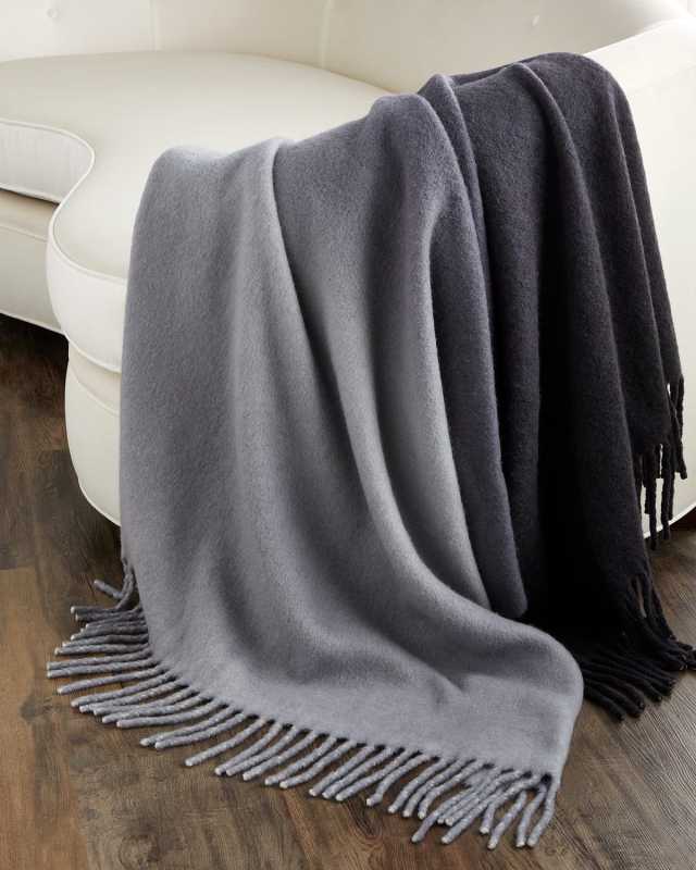 Brushed Alpaca-Blend Throw Blanket