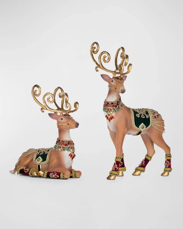 Christmas Castle Deer, Set of 2