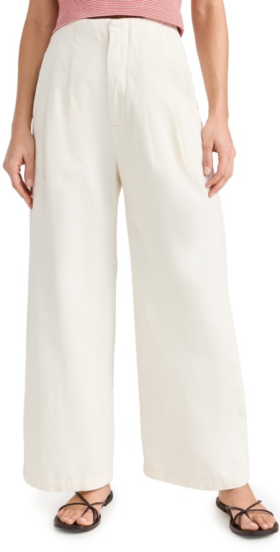 THE GREAT. The Sculpted Trousers Natural Hemp Nathe