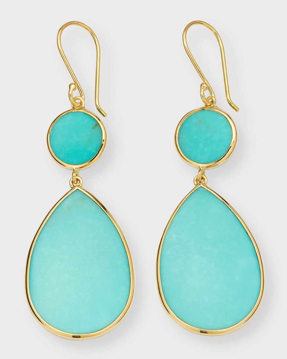 Double Drop Earrings in 18K Gold