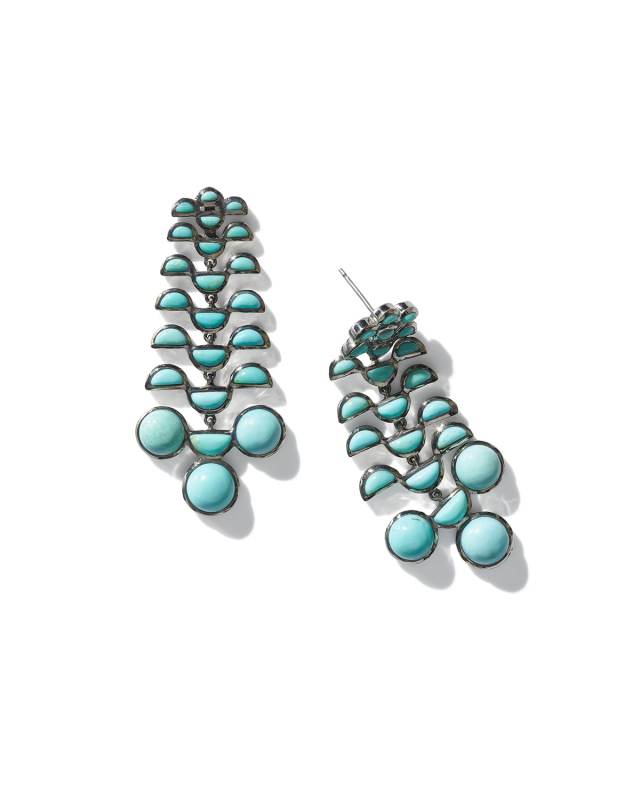 Reptile Girandole Earrings in Turquoise