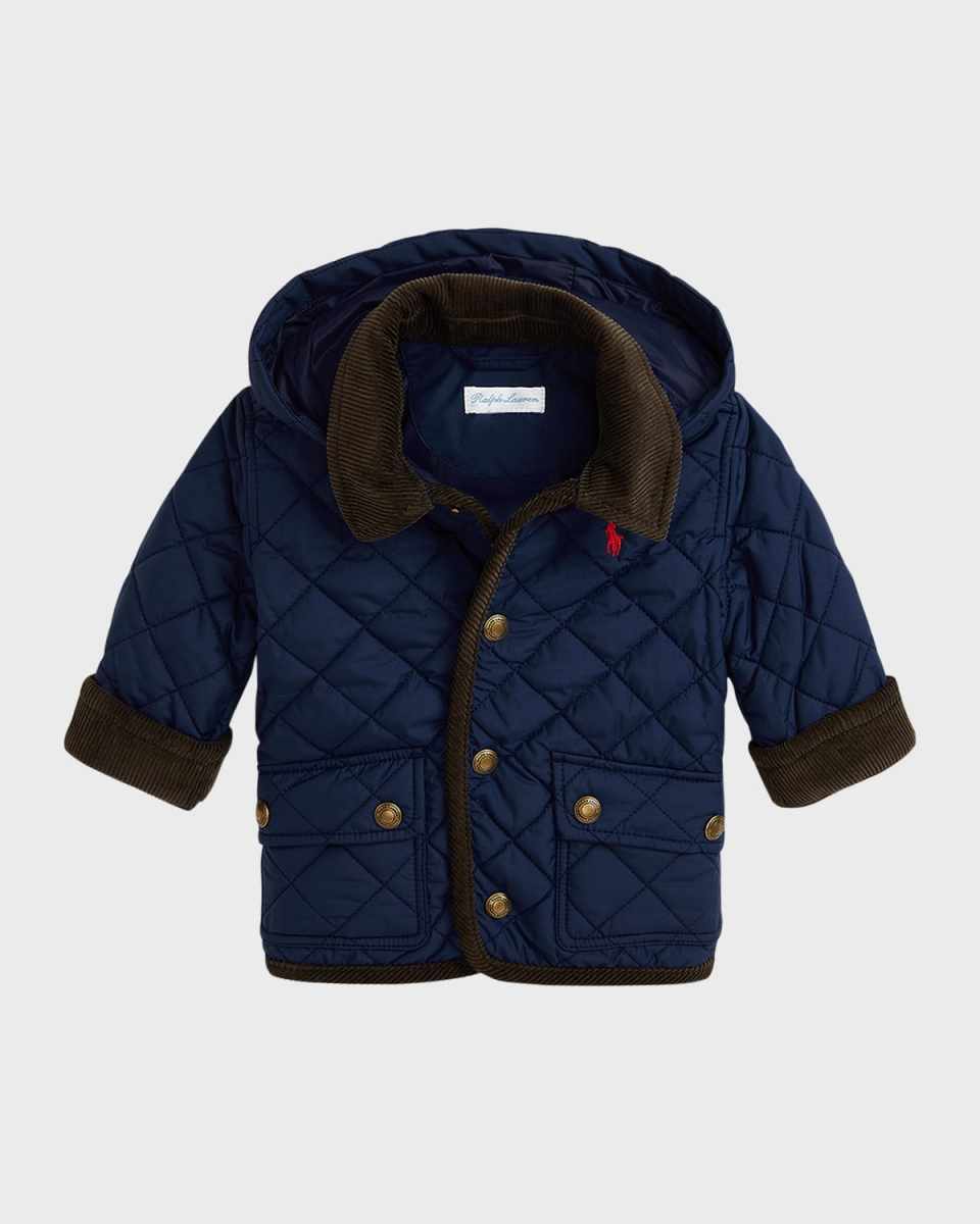 Boy's Matte Quilted Collared Jacket, Size 9M-24