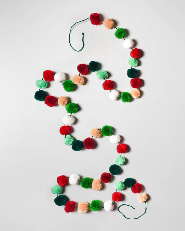 Christmas In The Village Pom Pom Garland