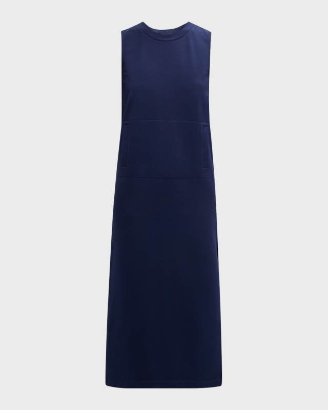 Sleeveless Tailored Terry Side Slit Gown