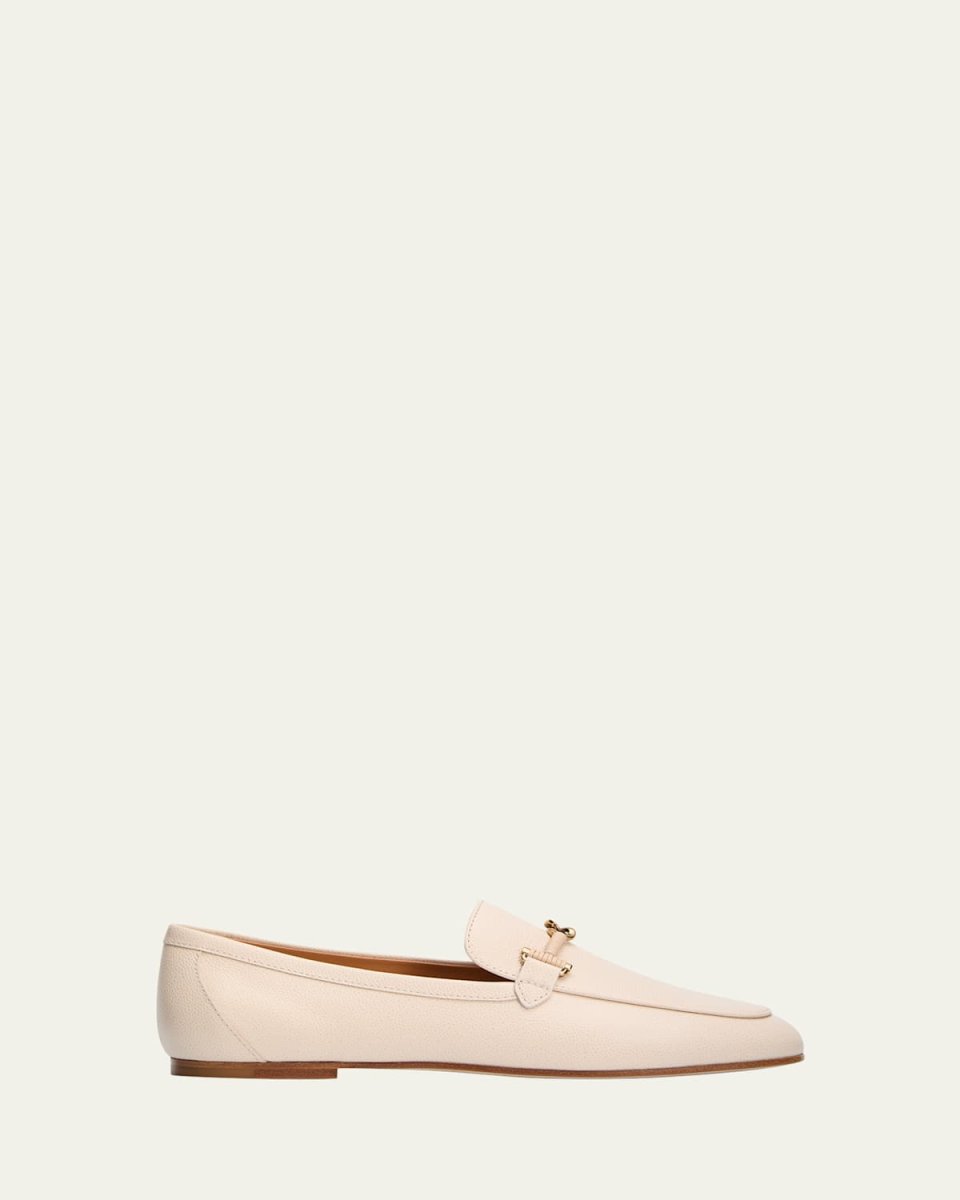 Wrapped T-Ring Leather Loafers
