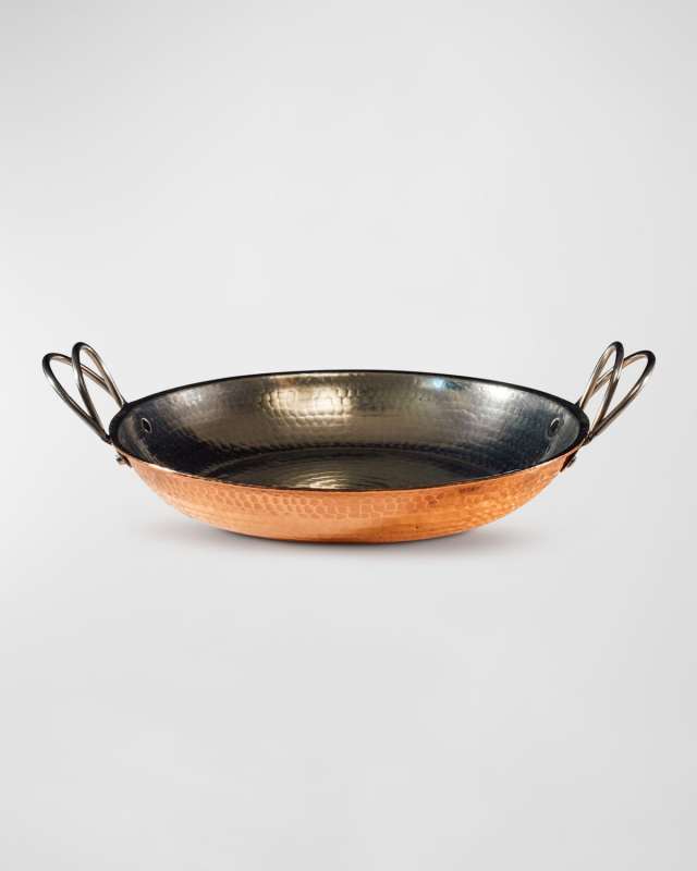 Copper Paella Pan, 10"Dia.