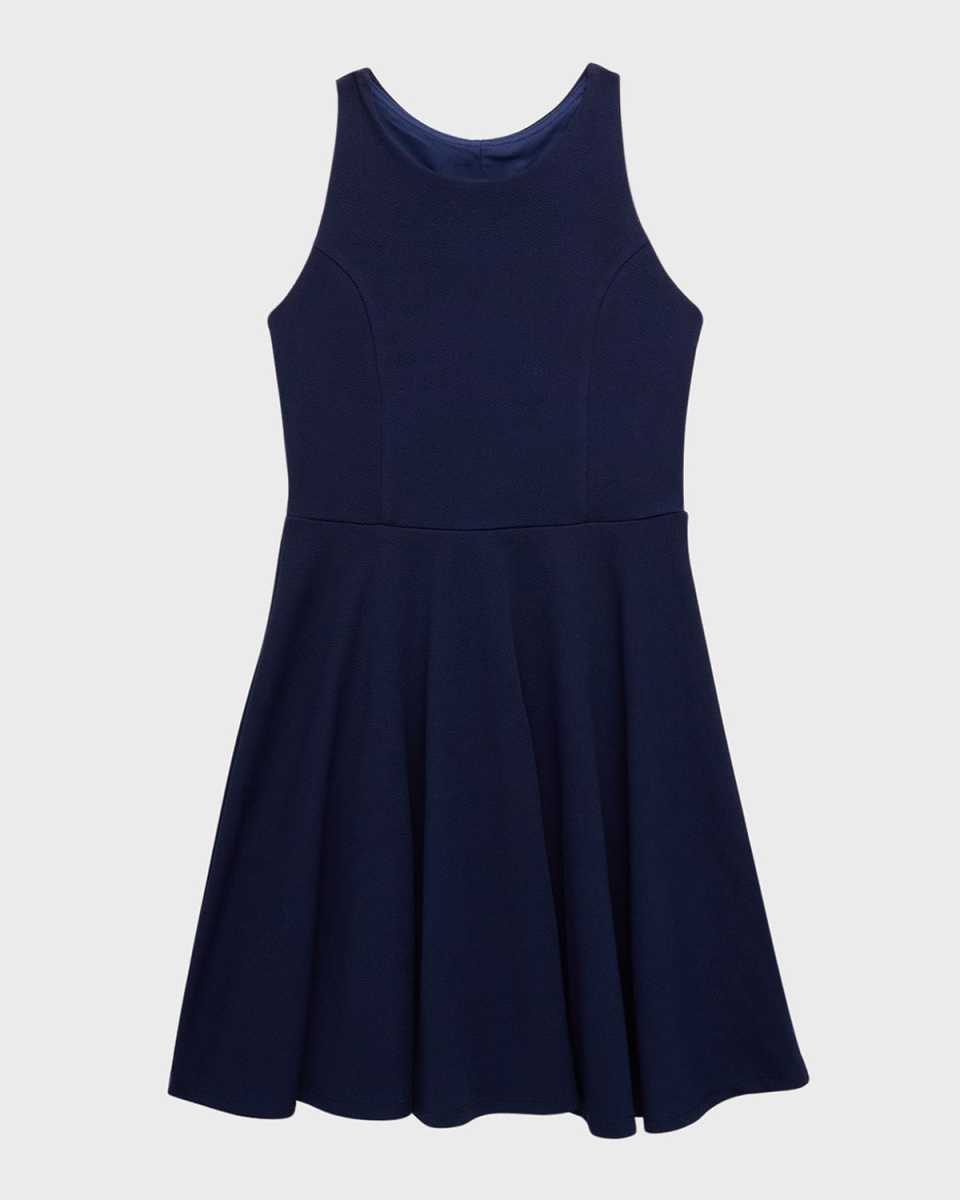 Girl's Textured Racerback Dress, Size 7-20