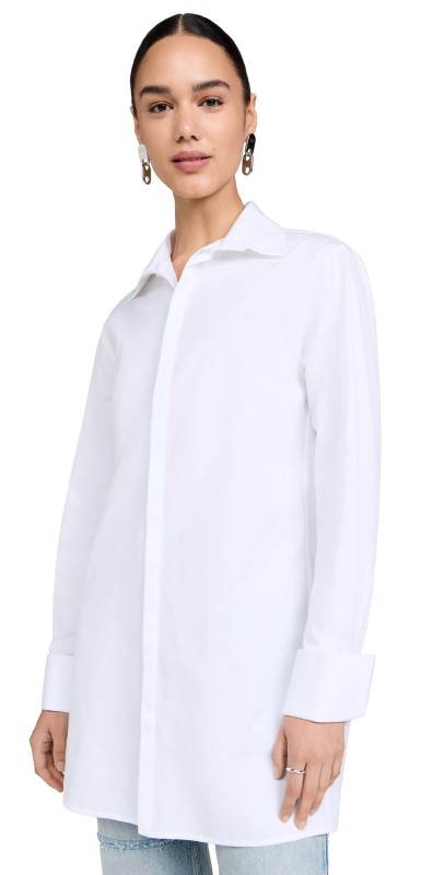 MM6 Maison Margiela Poplin Canvas Button Down Shirt Off White