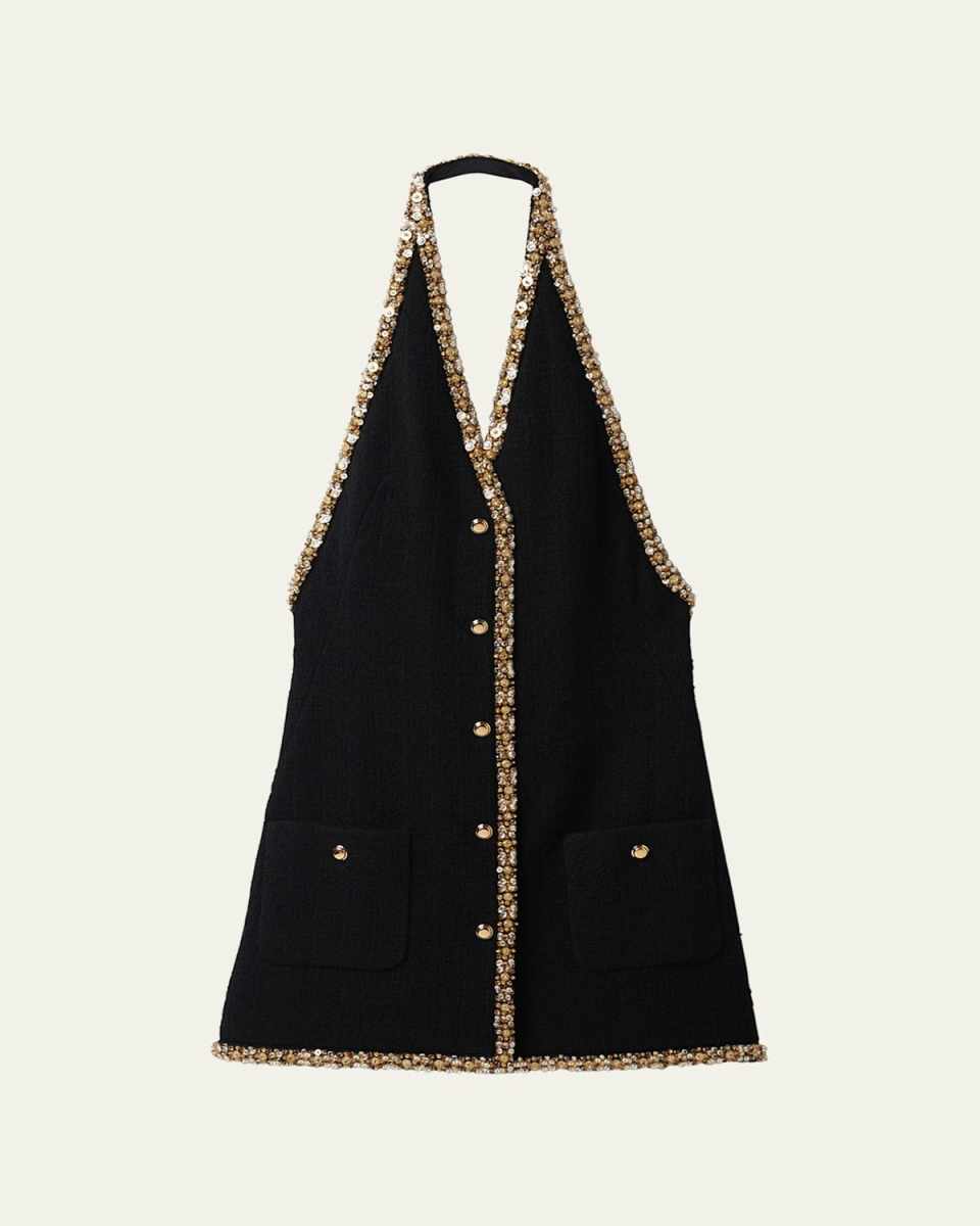 Mini Dress With Crystal Embellishment