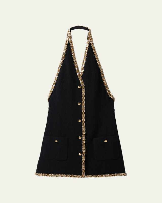 Mini Dress With Crystal Embellishment