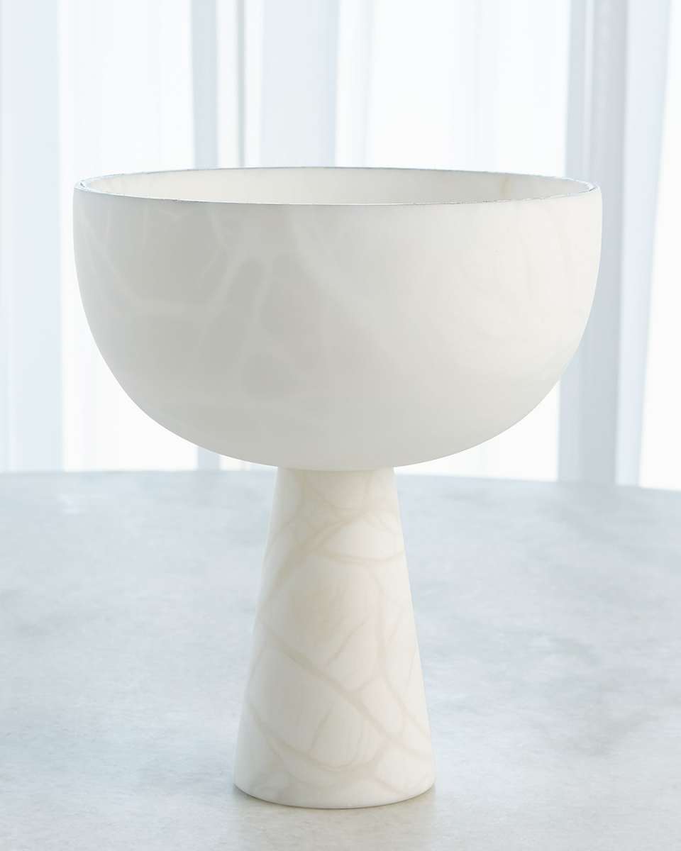 Footed Alabaster Bowl