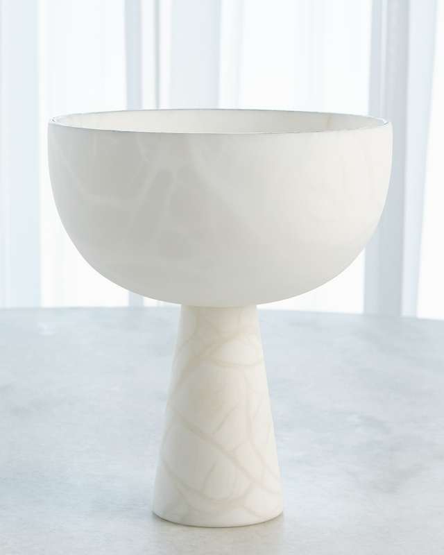 Footed Alabaster Bowl