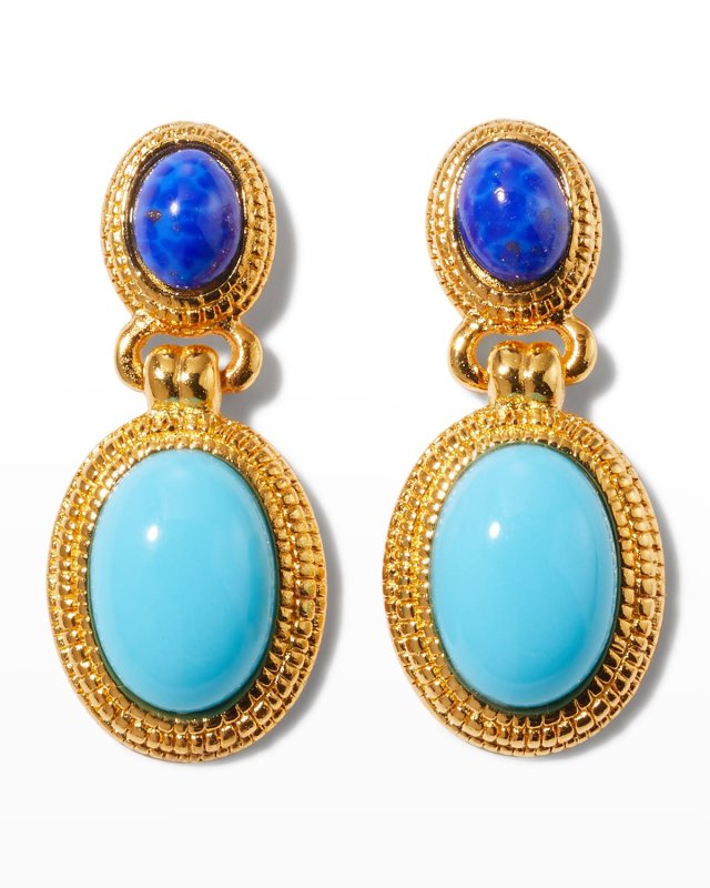 Multi Blue Drop Earrings