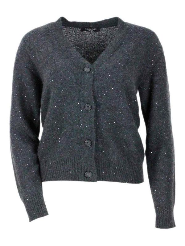 Fabiana Filippi Pull Col Rond - Gris