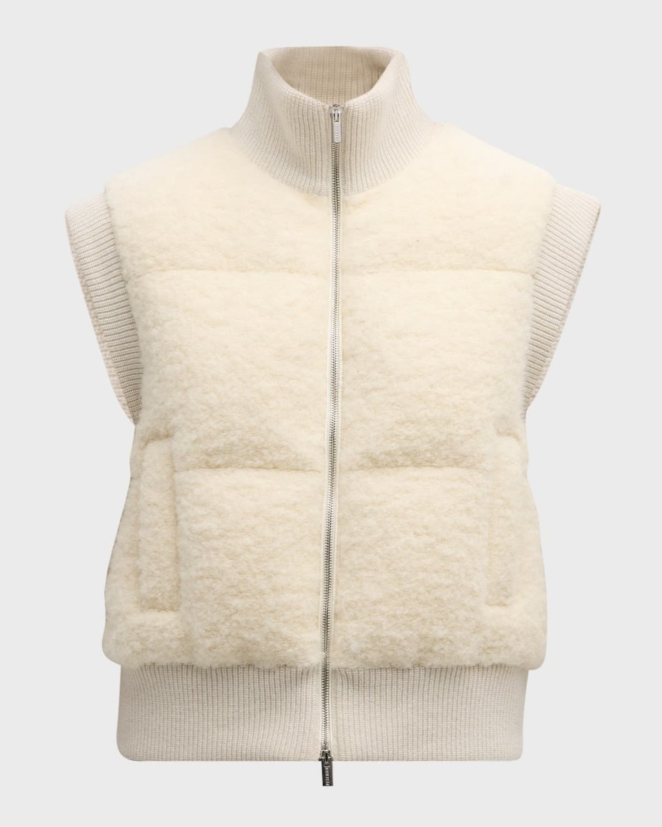 Padded Boucle Wool Vest