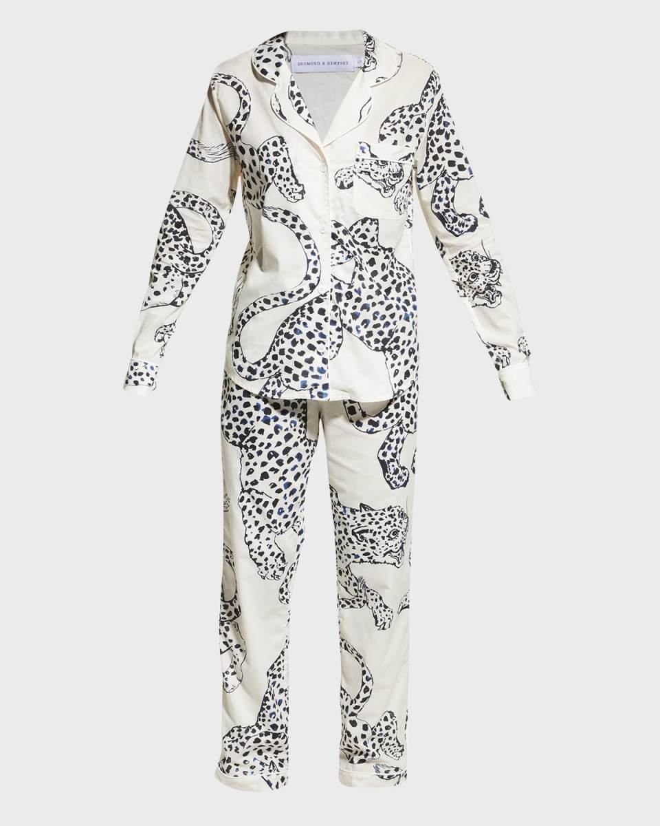Large Leopard Long-Sleeve Pajama Set