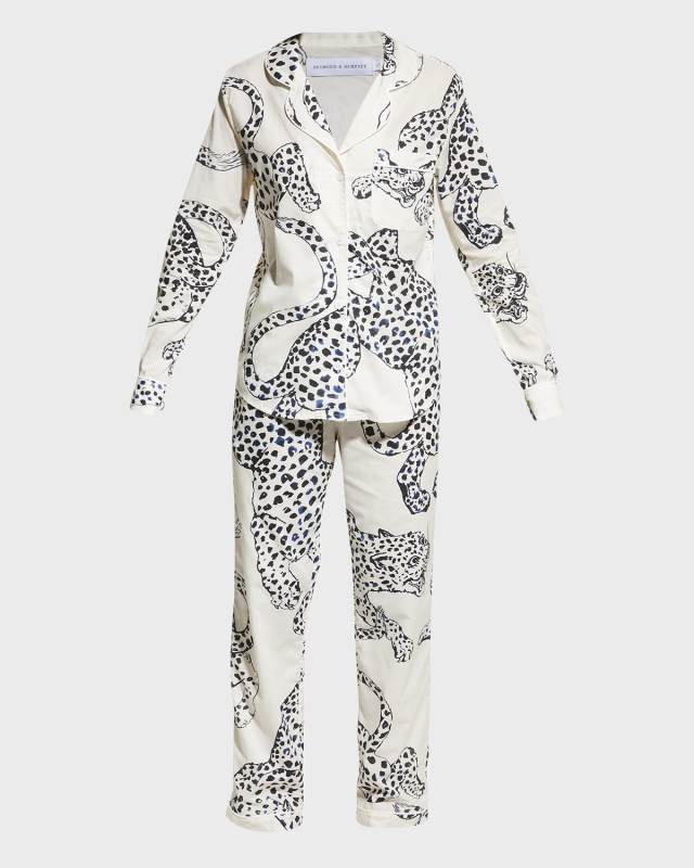 Large Leopard Long-Sleeve Pajama Set