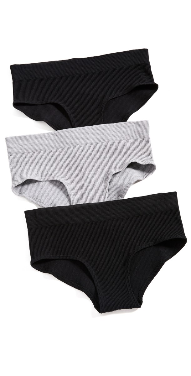 Honeydew Intimates Bailey Hipster 3 Pack Black/Heather Grey/Black