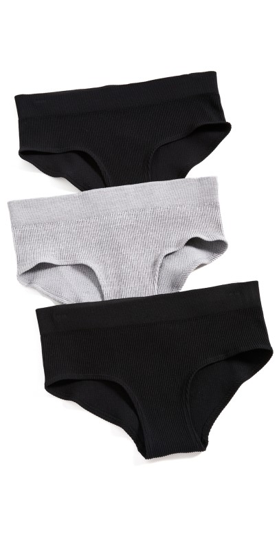 Honeydew Intimates Bailey Hipster 3 Pack Black/Heather Grey/Black