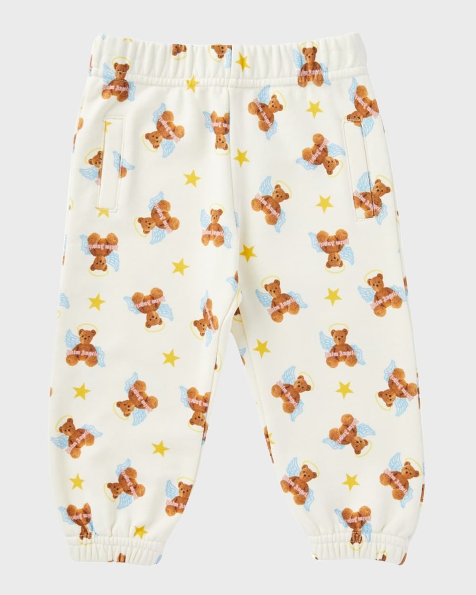 Girl's Winged Teddy Bear Sweatpants, Size Newbor