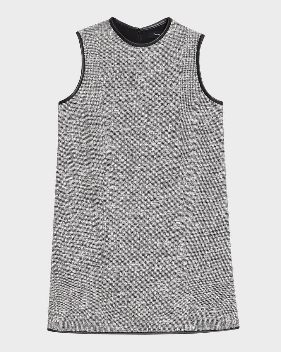 Tweed Canvas Sleeveless Mini Dress
