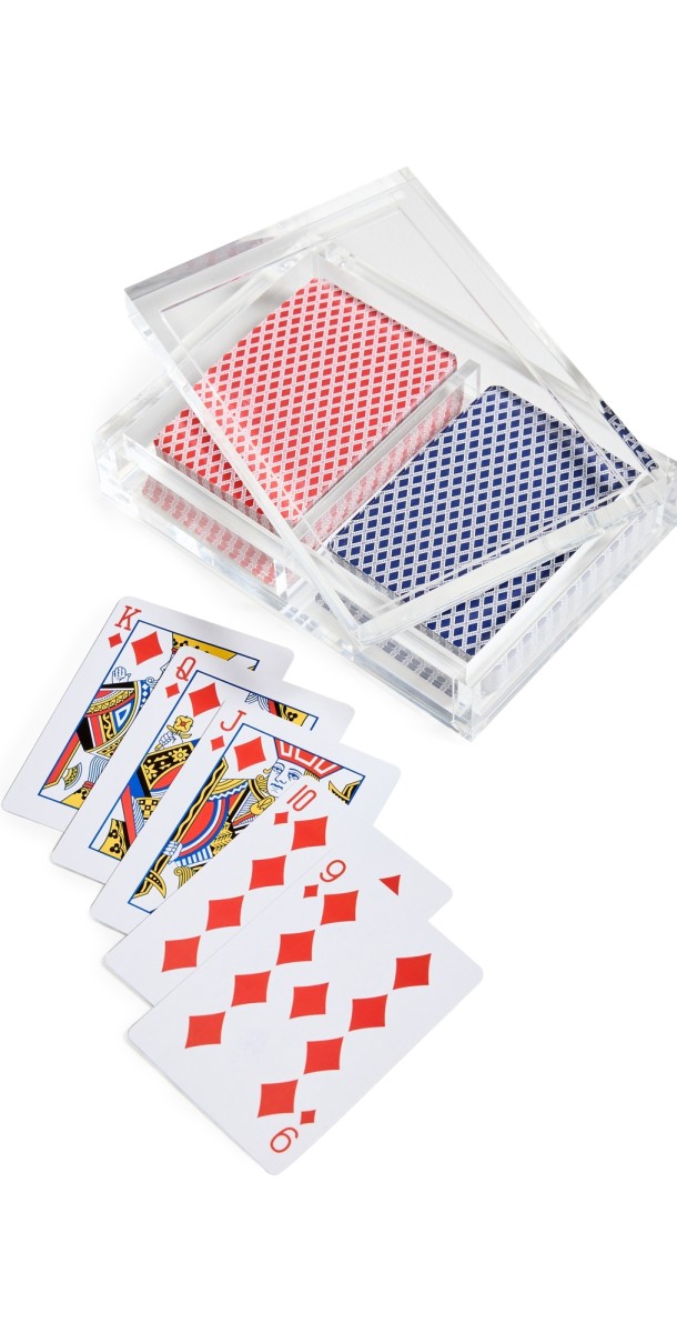 Tizo Design Lucite Card Box Set Clear One Siz