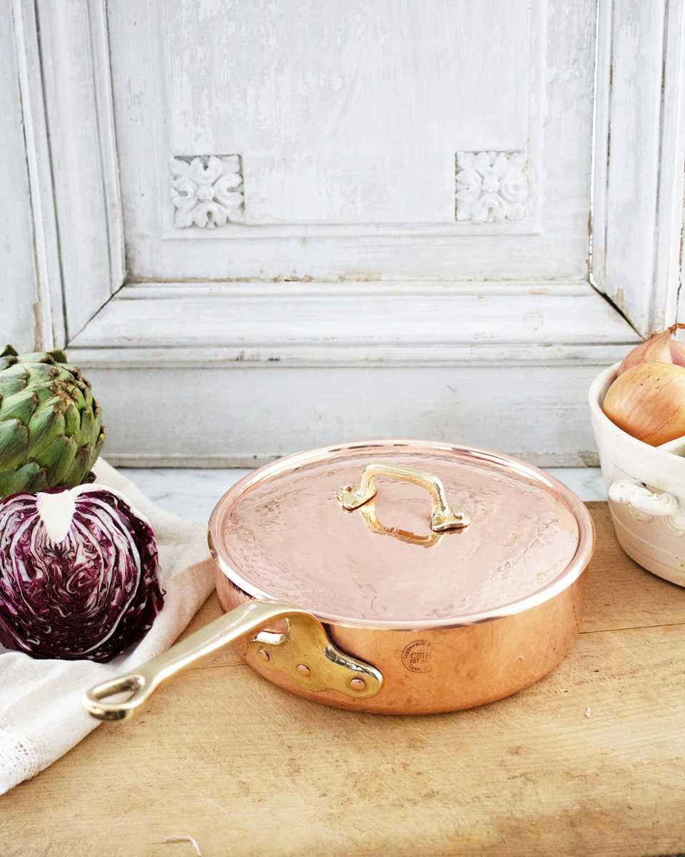 Vintage Inspired Medium Saute Pan with Lid