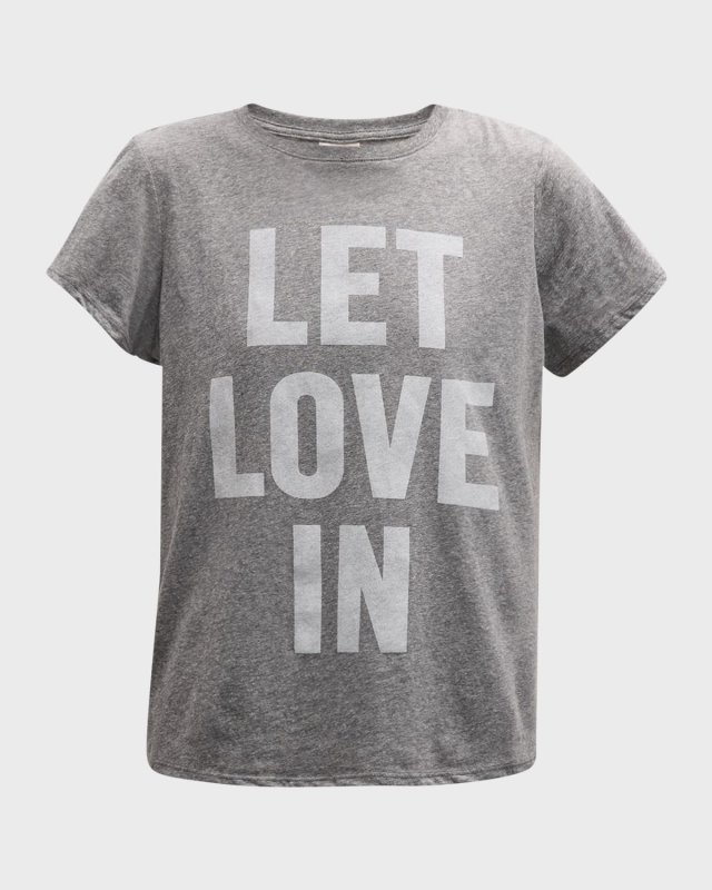 Let Love In Short-Sleeve Slogan T-Shirt