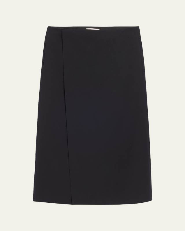 Kavi Virgin Wool Wrap Skirt