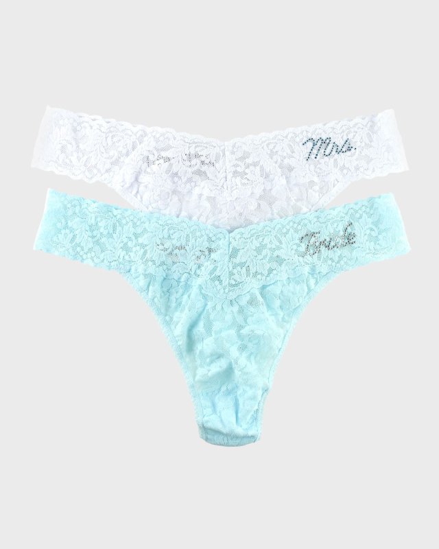 Bride & Mrs. Original-Rise Lace Thong Gift Set