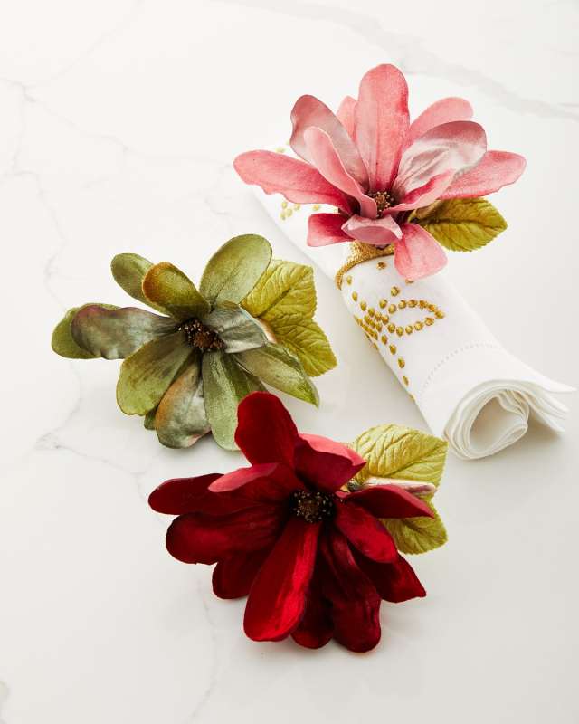 Plush Magnolia Napkin Ring