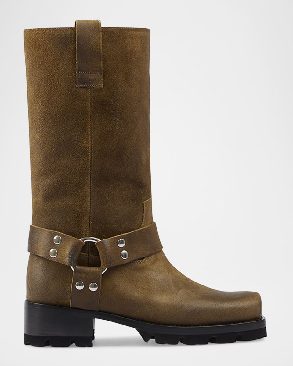 Roxy Suede Harness Winter Moto Boots