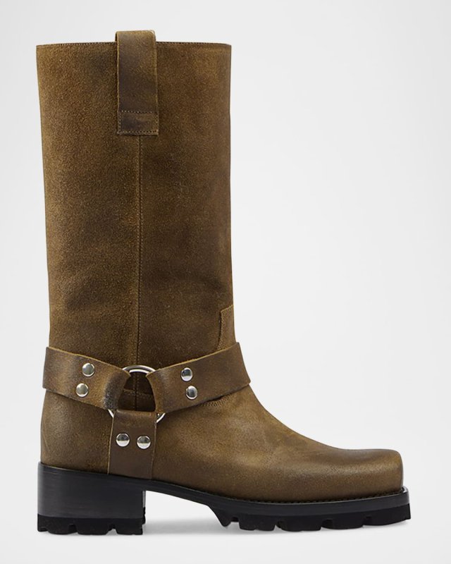 Roxy Suede Harness Winter Moto Boots