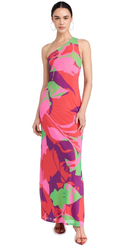 AFRM Vatia One Shoulder Maxi Dress Graphic Floral