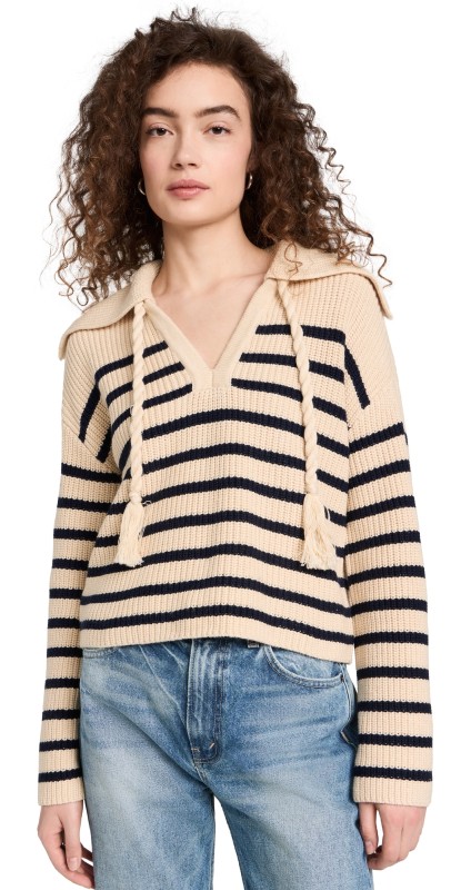 Joe's Jeans The Sloane Popover Sweater Breton Stripe