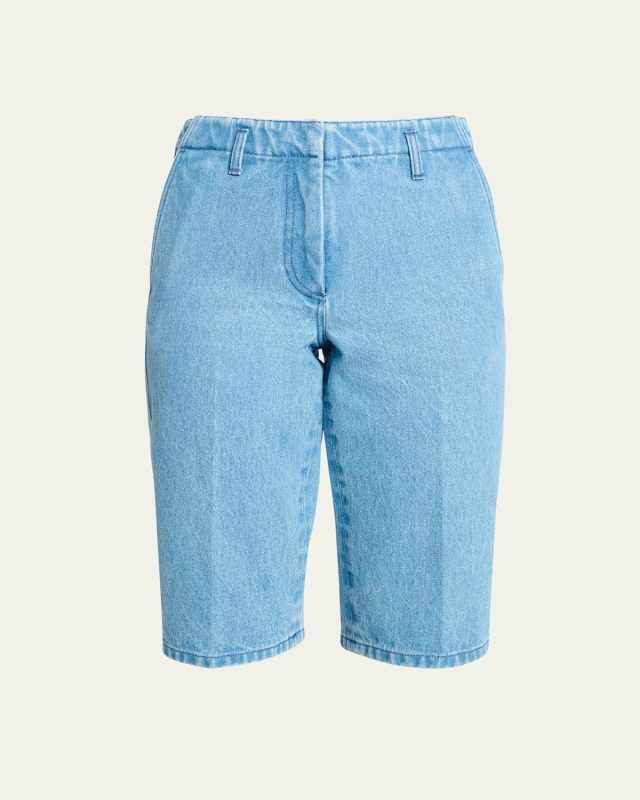 Parchias Long Denim Shorts
