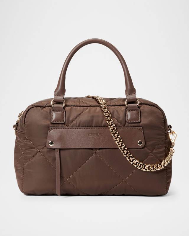 Madison Quilted Nylon Satchel Bag