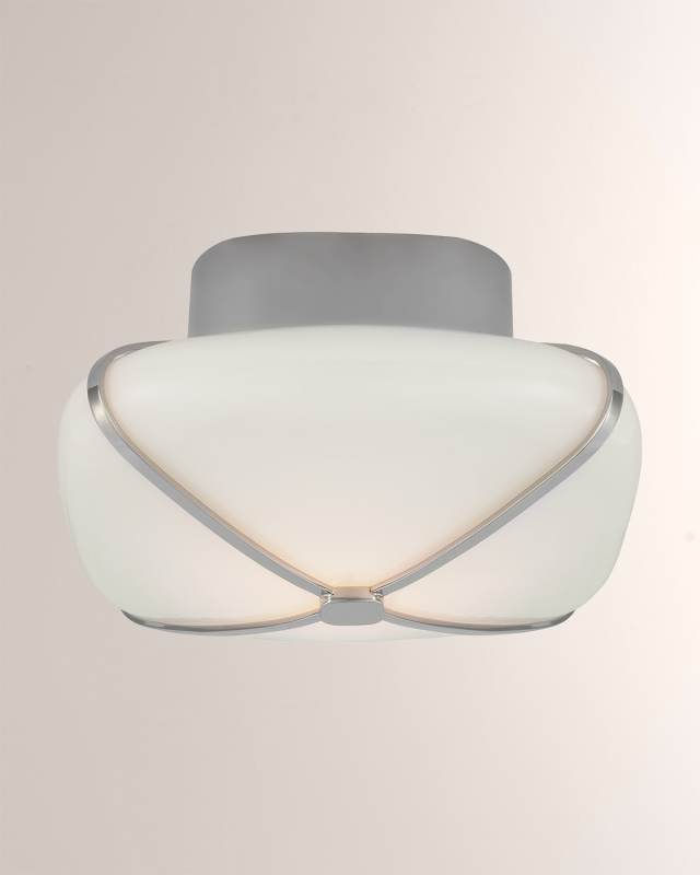 Fondant 9" Flush Mount in Polished Nickel by Chapman & Myers