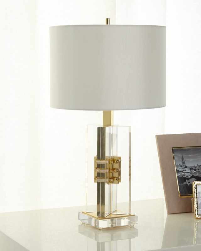 Brass and Acrylic Table Lamp