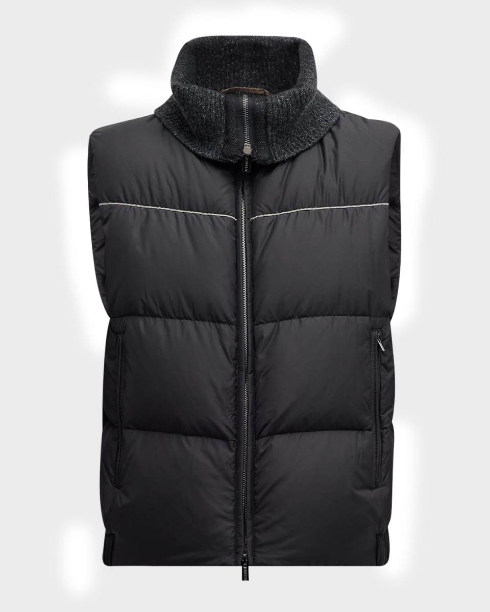 Stand-Collar Puffer Vest