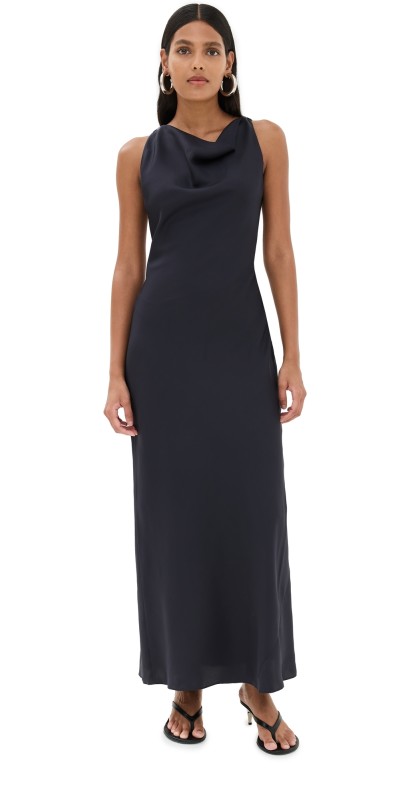 Róhe Open Back Strap Dress Navy