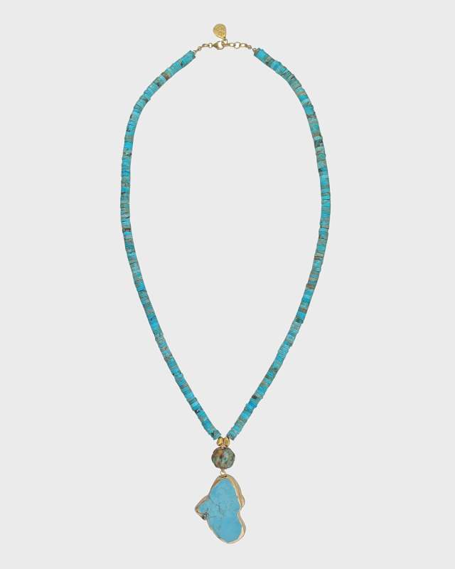 Jasper & Turquoise Pendant Necklace