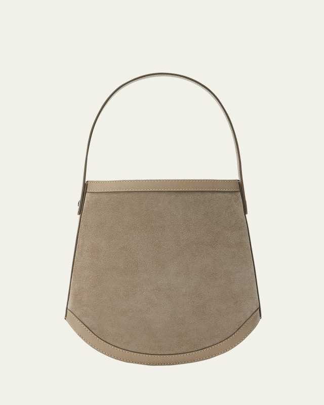 Suede & Leather Bucket Bag