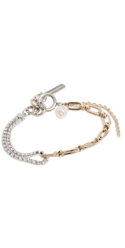 Justine Clenquet Jamie Bracelet Palladium and Pale Gold